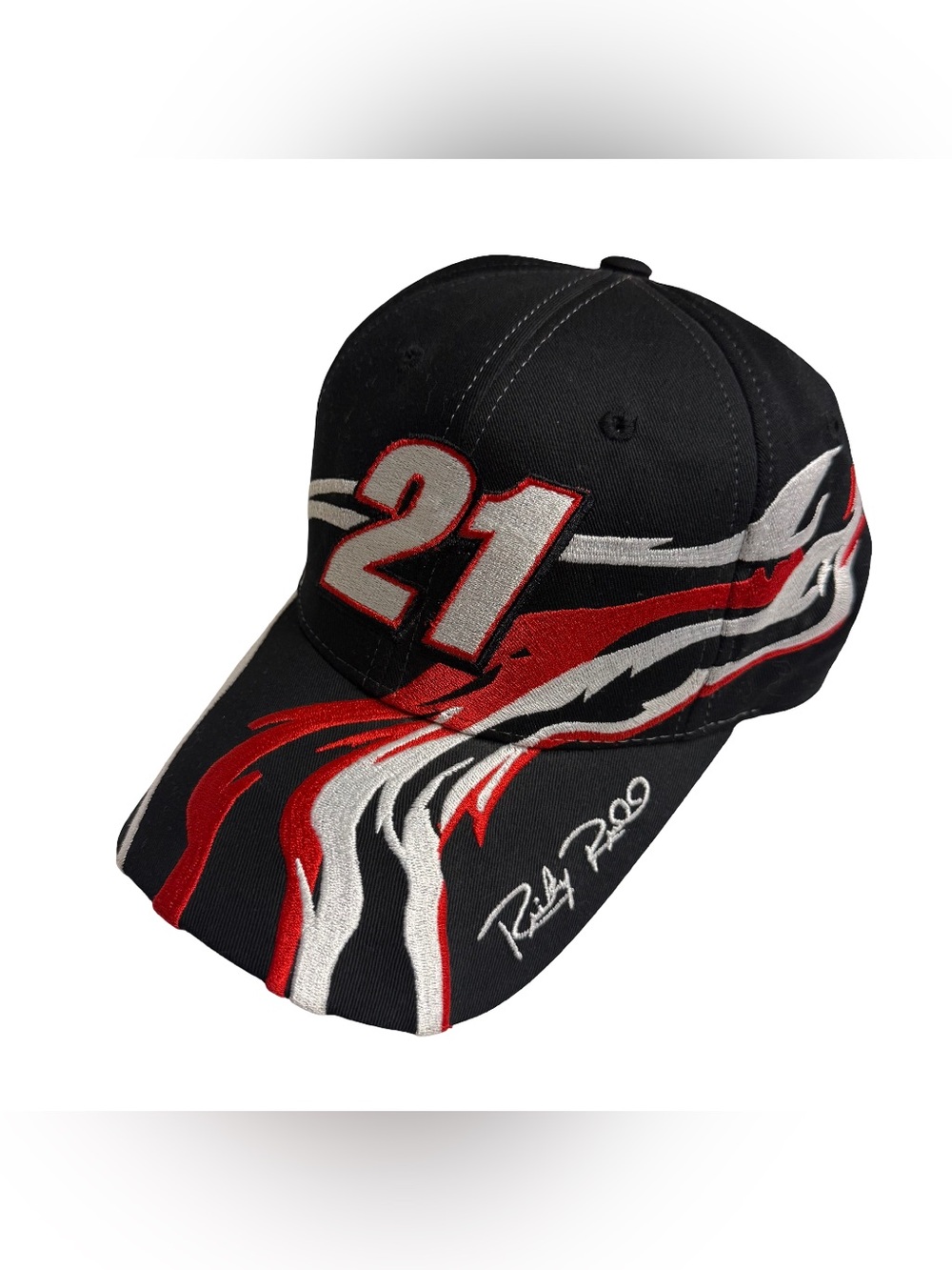 Vintage Ricky Rudd #21 Wood Brothers Racing NASCAR Team Caliber Embroidered Hat